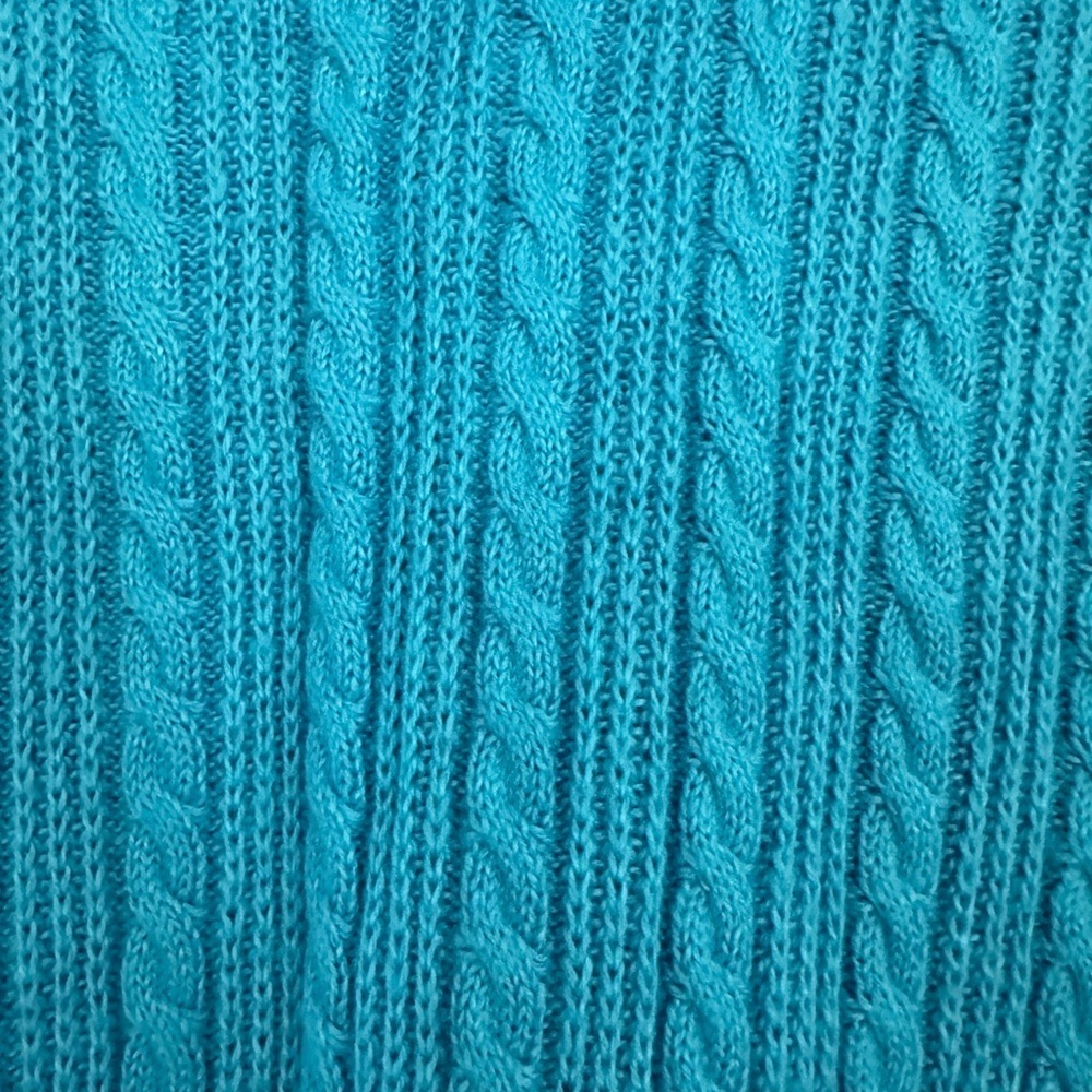 Talbots Light Blue Cable Knit Sweater - Picture 5 of 10
